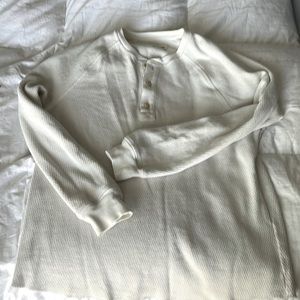 Taylor Stitch | Heavy Bag Henley in Natural White - Small (38)